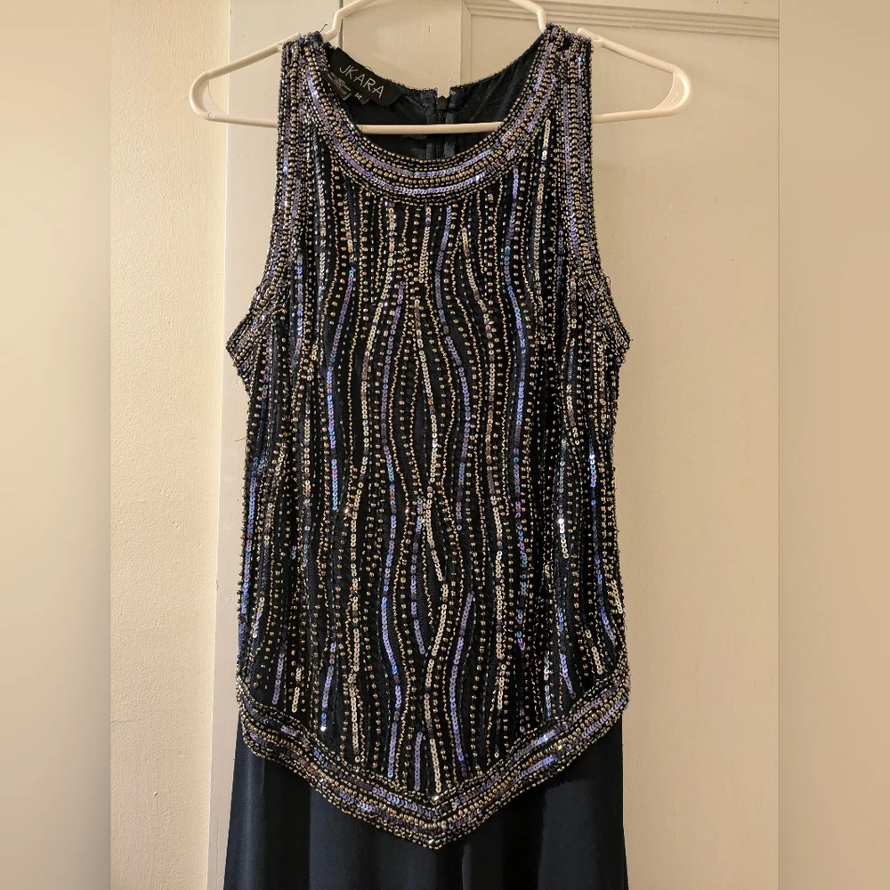 JKARA Beaded Formal Evening Gown - Picture 2 of 4